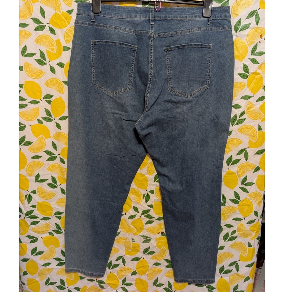 Unbranded‎ Distressed Skinny Jeans Women 4XL Blue Good High Rise Ripped Stretch - Picture 2 of 6